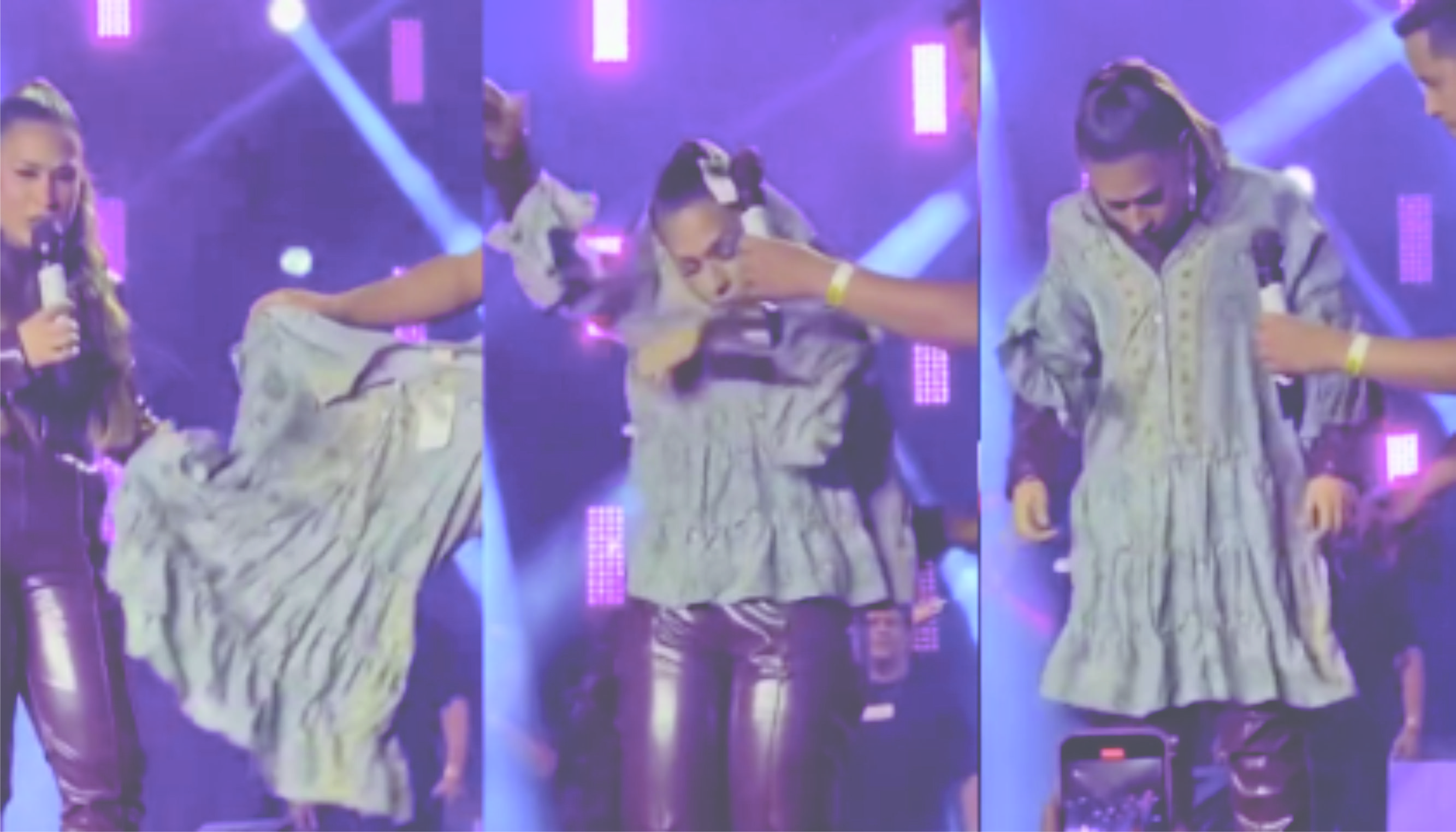 Simone Mendes foi presenteada por um fã com um vestido no estilo indiano